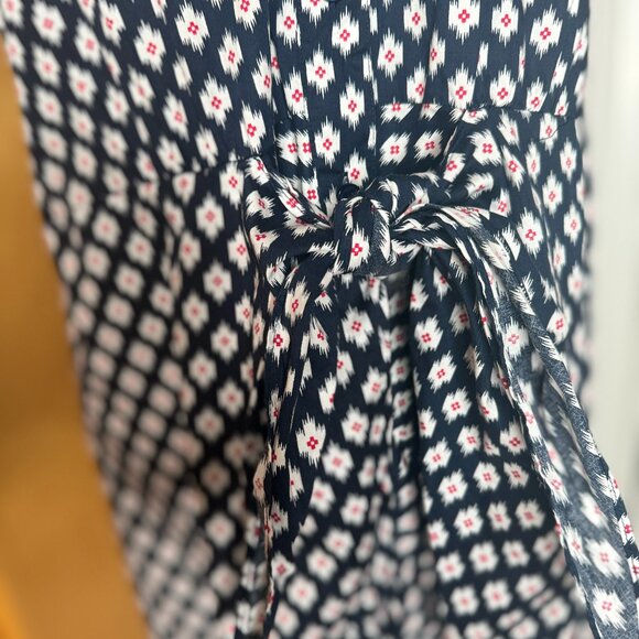 Michael Kors Tie-in-Front Poplin Summer Sleeveless Shirt Dress, Size 14 - Picture 5 of 11